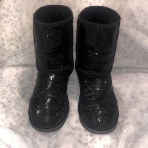 Black sparkly UGGs